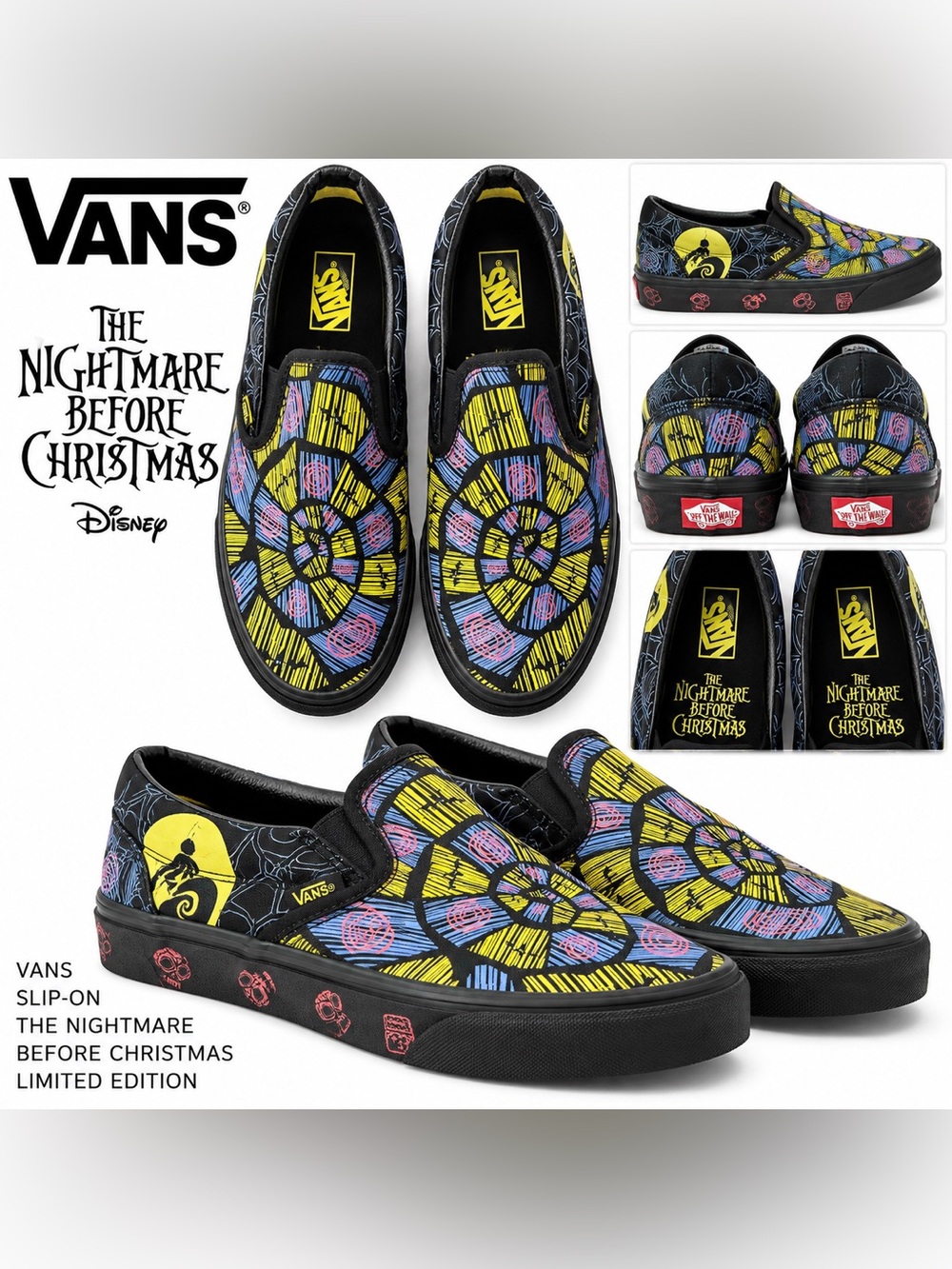 Vans Slip-On Sneakers — Nightmare Before Christmas